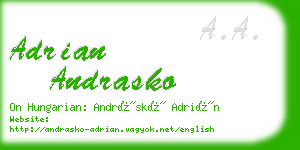 adrian andrasko business card